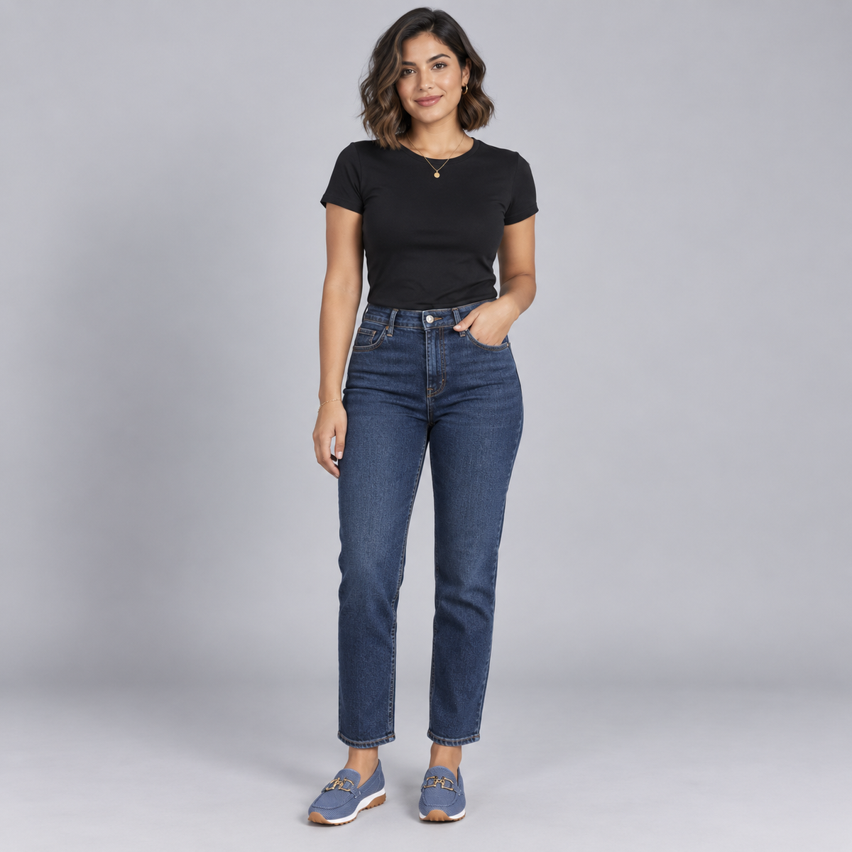 Mocasines Ortopédicos para Mujer con Parte Superior Textil | Cierre de Deslizamiento | Accento Metálico, Suela Flexible, Comodidad Todo el Día | Zapatos de Trabajo