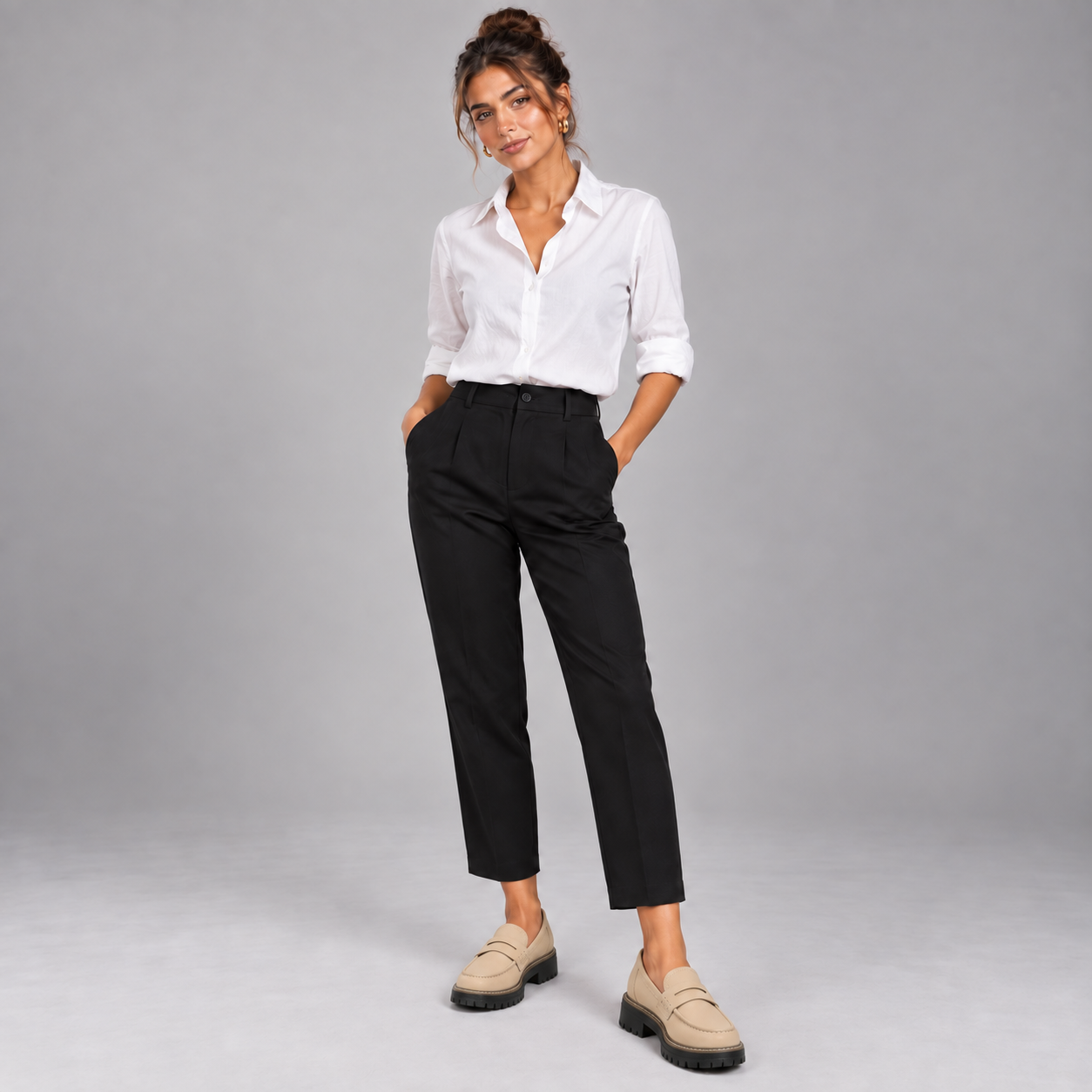 Mocasines Ortopédicos para Mujer con Soporte Ergonómico del Arco | Diseño Sin Cordones | Plantilla Acolchada, Punta Redonda, Ajuste Ancho | Oficina y Uso Diario
