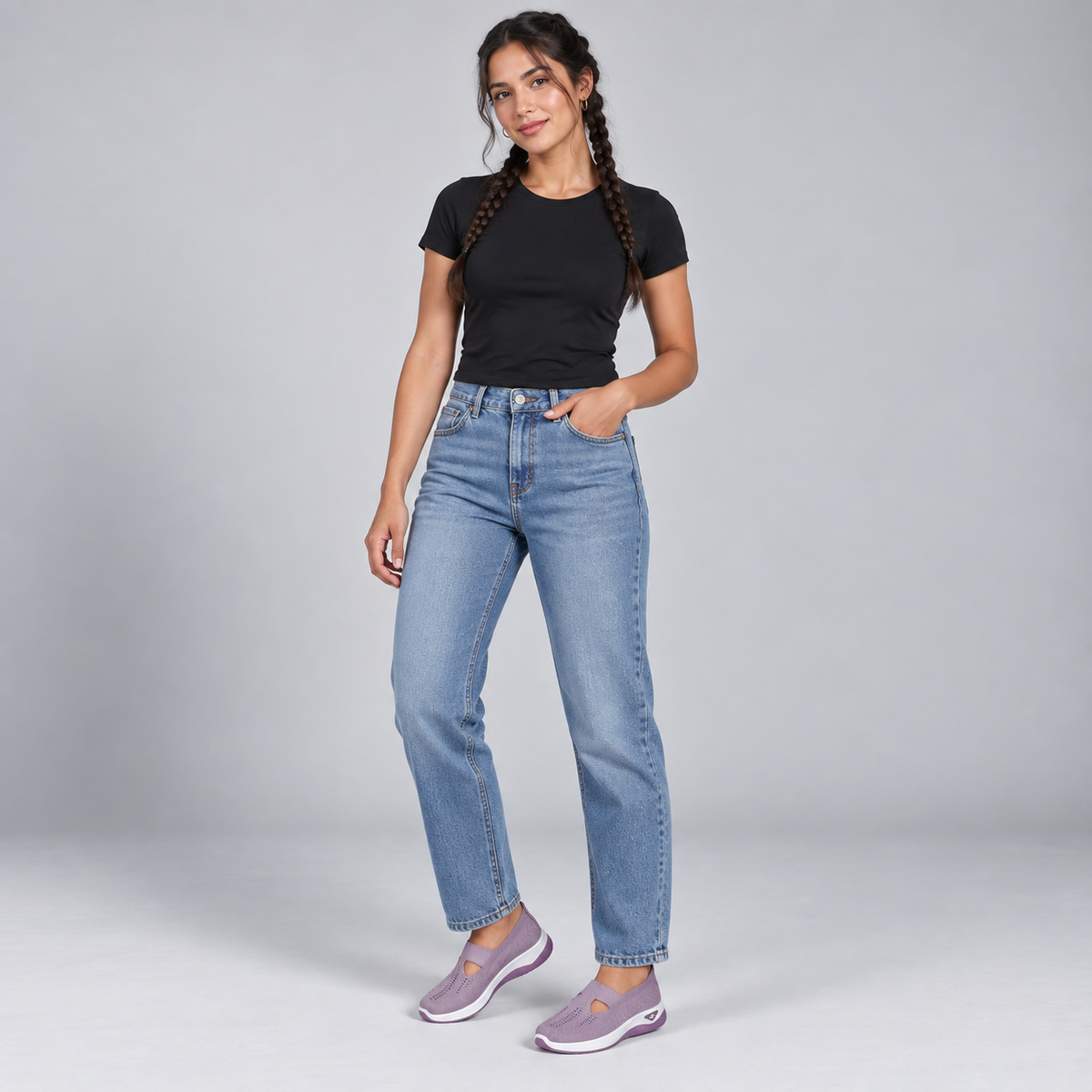 Zapatillas con Cuña Interior y Malla Transpirable | Diseño Sin Cordones y Plantilla Acolchada | Suela Antideslizante para Mujer