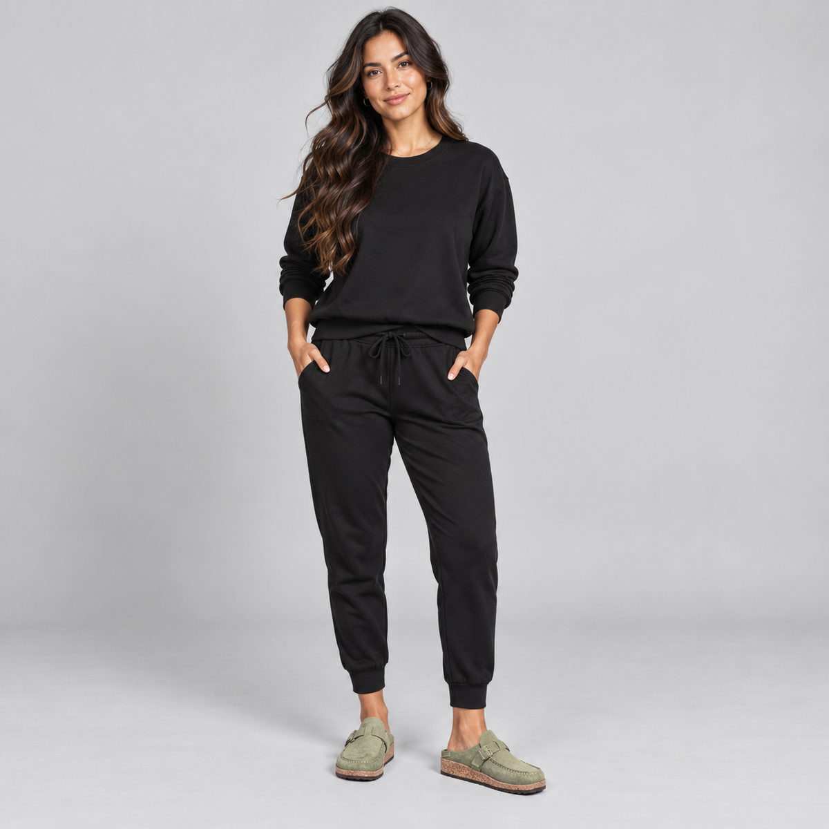 Sandalias de ante para mujer con plantilla acolchada