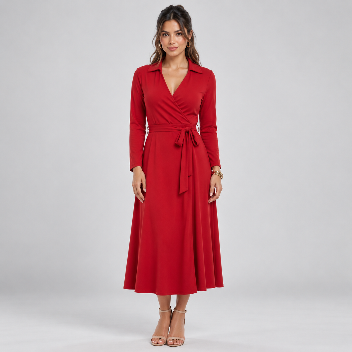 Vestido Camisero de Mujer con Cuello Clásico | Corte Fluido y Relajado | Diseño Minimalista para Otoño y Uso Diario