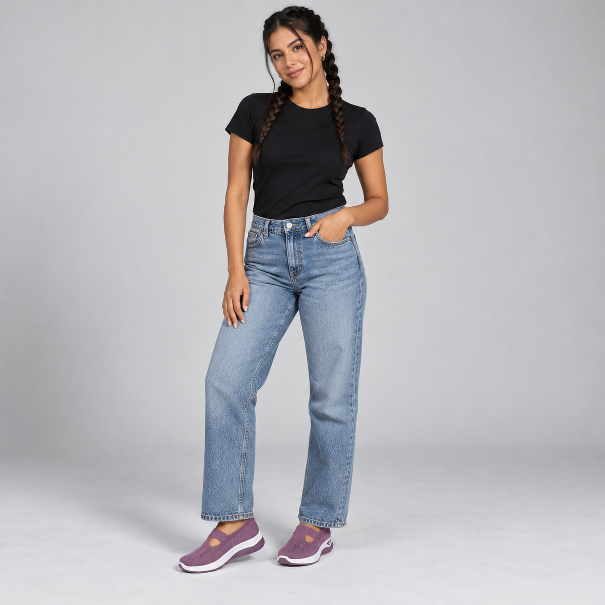 Zapatillas con Cuña Interior y Malla Transpirable | Diseño Sin Cordones y Plantilla Acolchada | Suela Antideslizante para Mujer