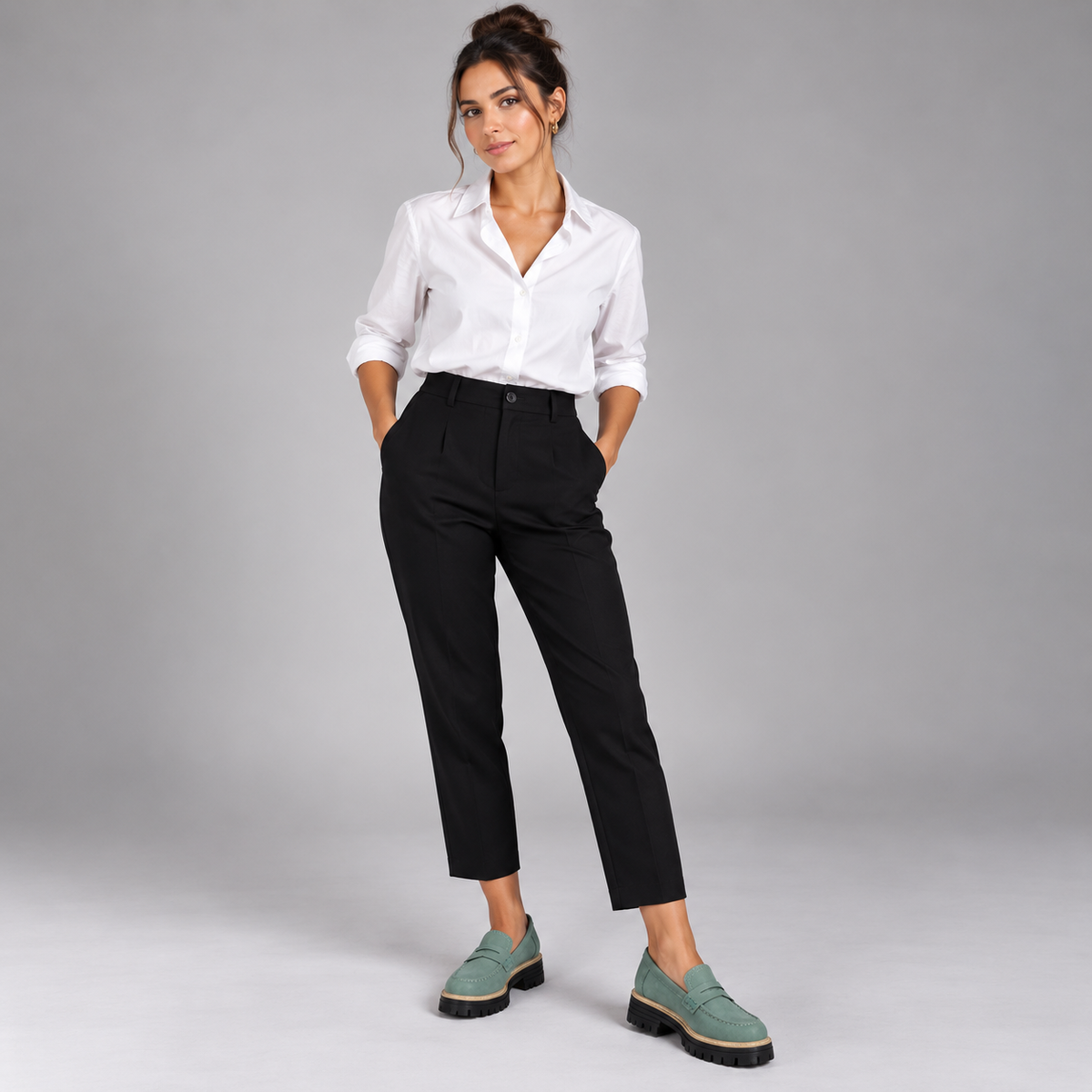 Mocasines Ortopédicos para Mujer con Soporte Ergonómico del Arco | Diseño Sin Cordones | Plantilla Acolchada, Punta Redonda, Ajuste Ancho | Oficina y Uso Diario