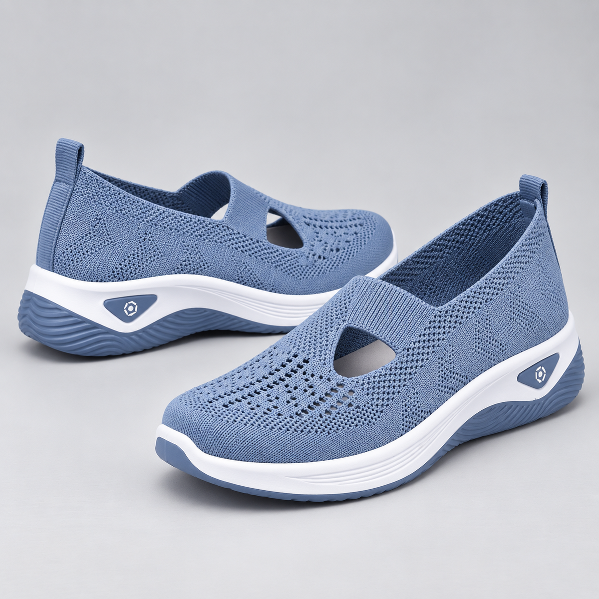 Zapatillas con Cuña Interior y Malla Transpirable | Diseño Sin Cordones y Plantilla Acolchada | Suela Antideslizante para Mujer