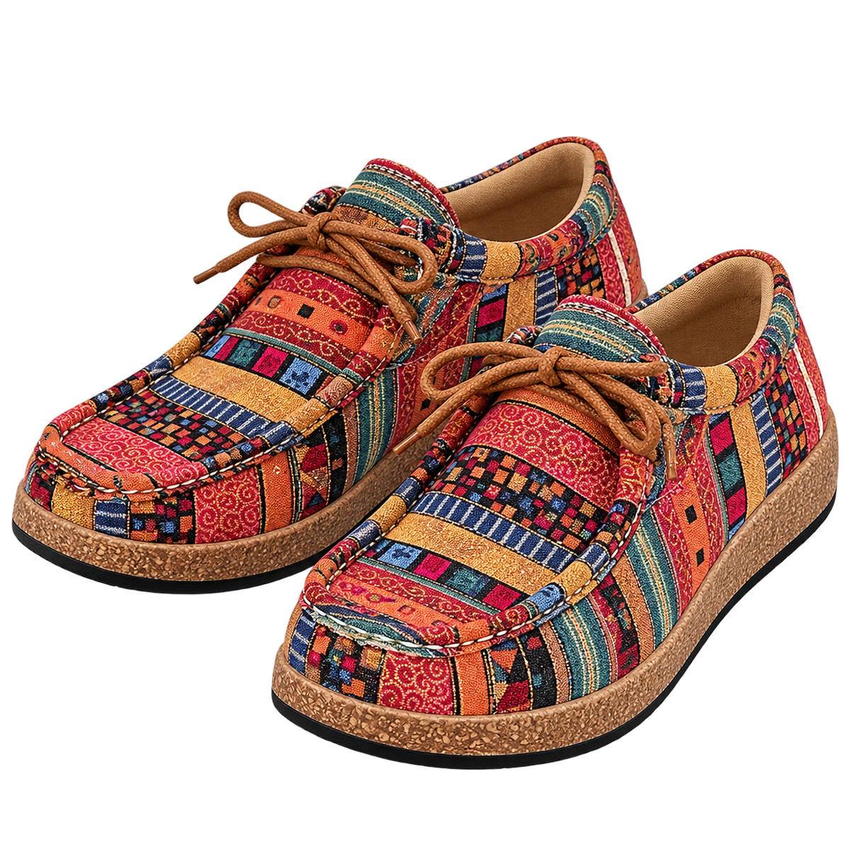 Zapatillas de lona para mujer con diseño de patchwork