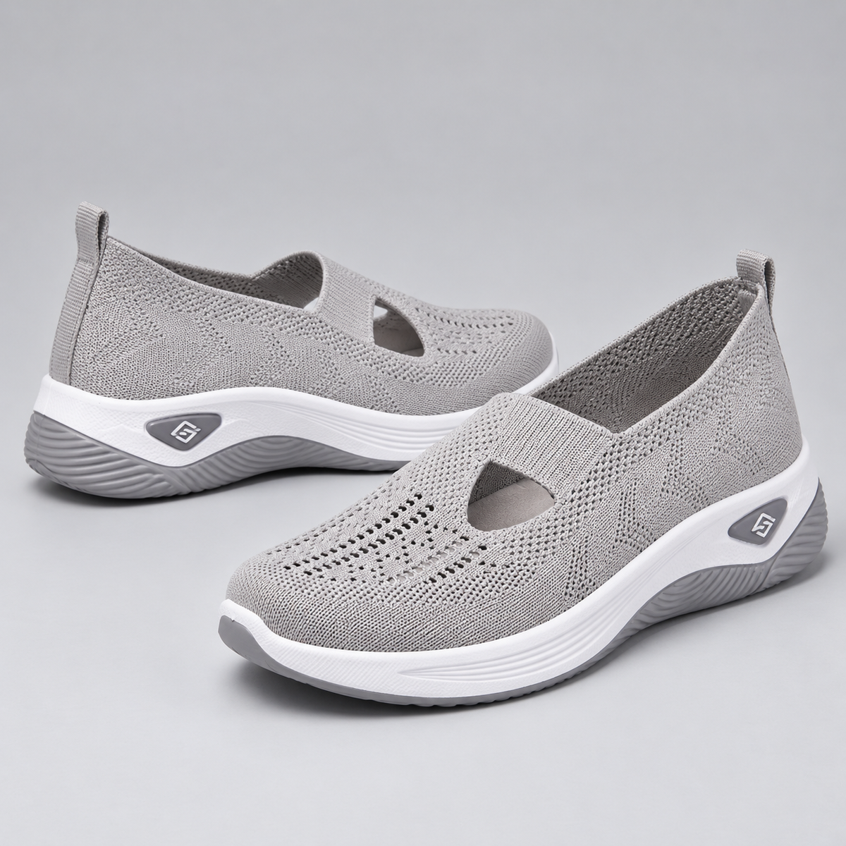 Zapatillas con Cuña Interior y Malla Transpirable | Diseño Sin Cordones y Plantilla Acolchada | Suela Antideslizante para Mujer