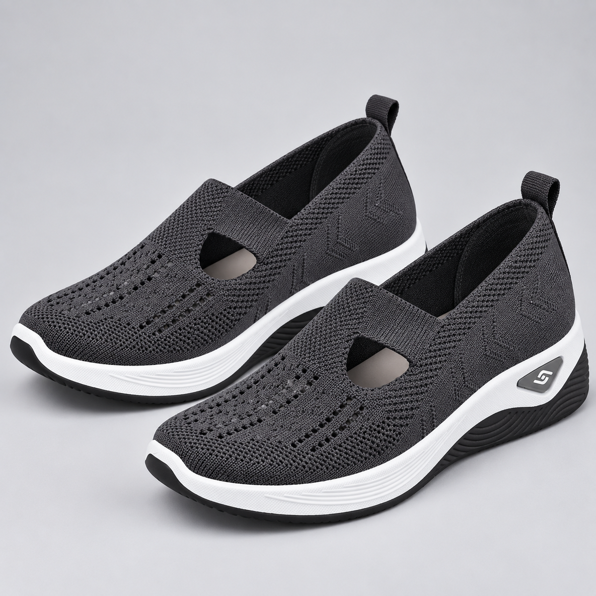 Zapatillas con Cuña Interior y Malla Transpirable | Diseño Sin Cordones y Plantilla Acolchada | Suela Antideslizante para Mujer