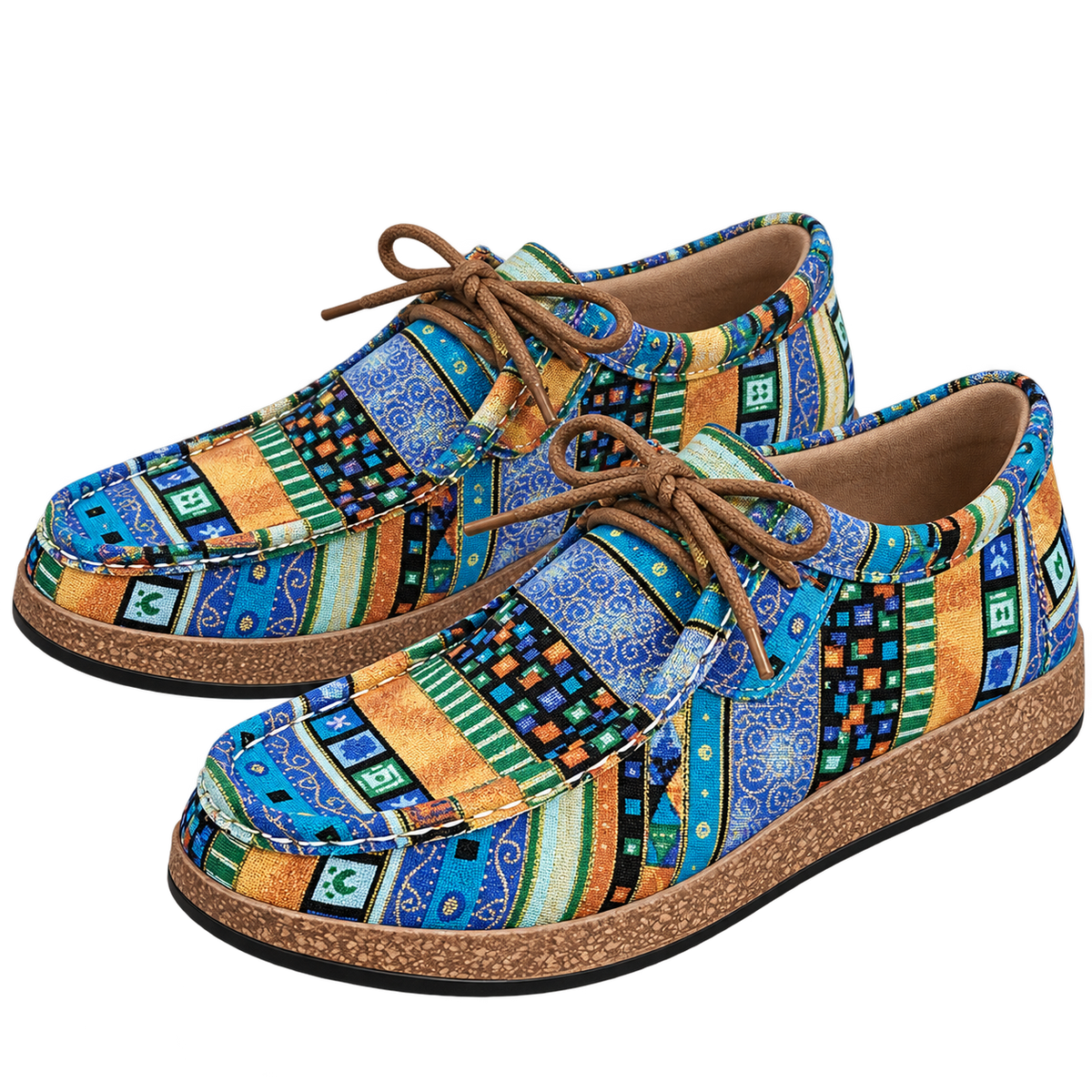 Zapatillas de lona para mujer con diseño de patchwork