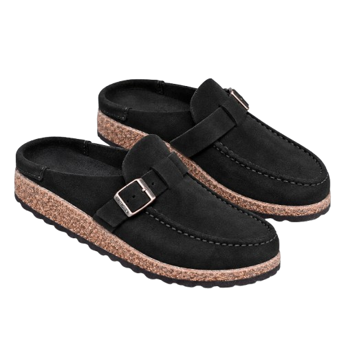 Sandalias de ante para mujer con plantilla acolchada