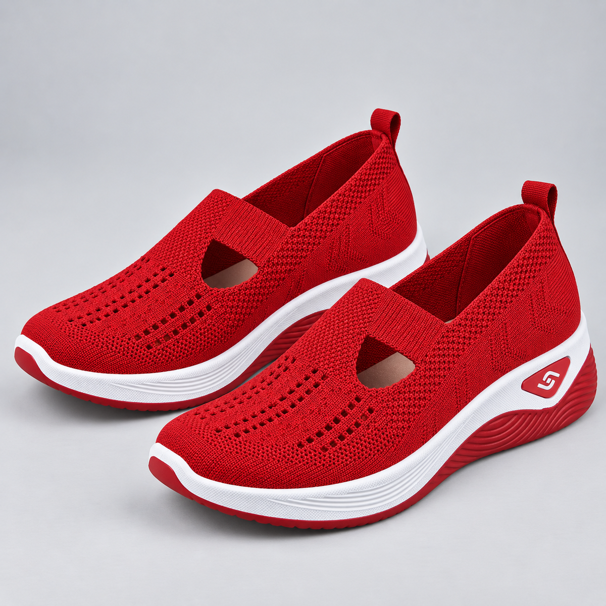 Zapatillas con Cuña Interior y Malla Transpirable | Diseño Sin Cordones y Plantilla Acolchada | Suela Antideslizante para Mujer