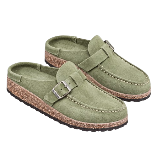 Sandalias de ante para mujer con plantilla acolchada
