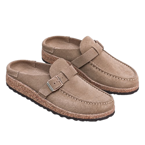 Sandalias de ante para mujer con plantilla acolchada