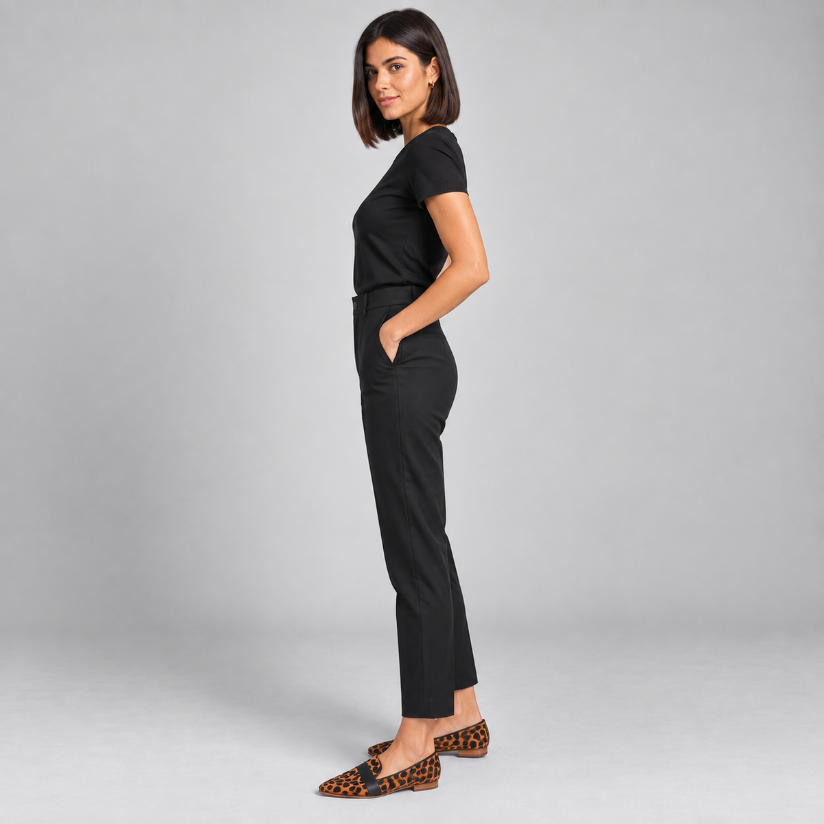 Mocasines de cuero para mujer con plantilla ortopédica