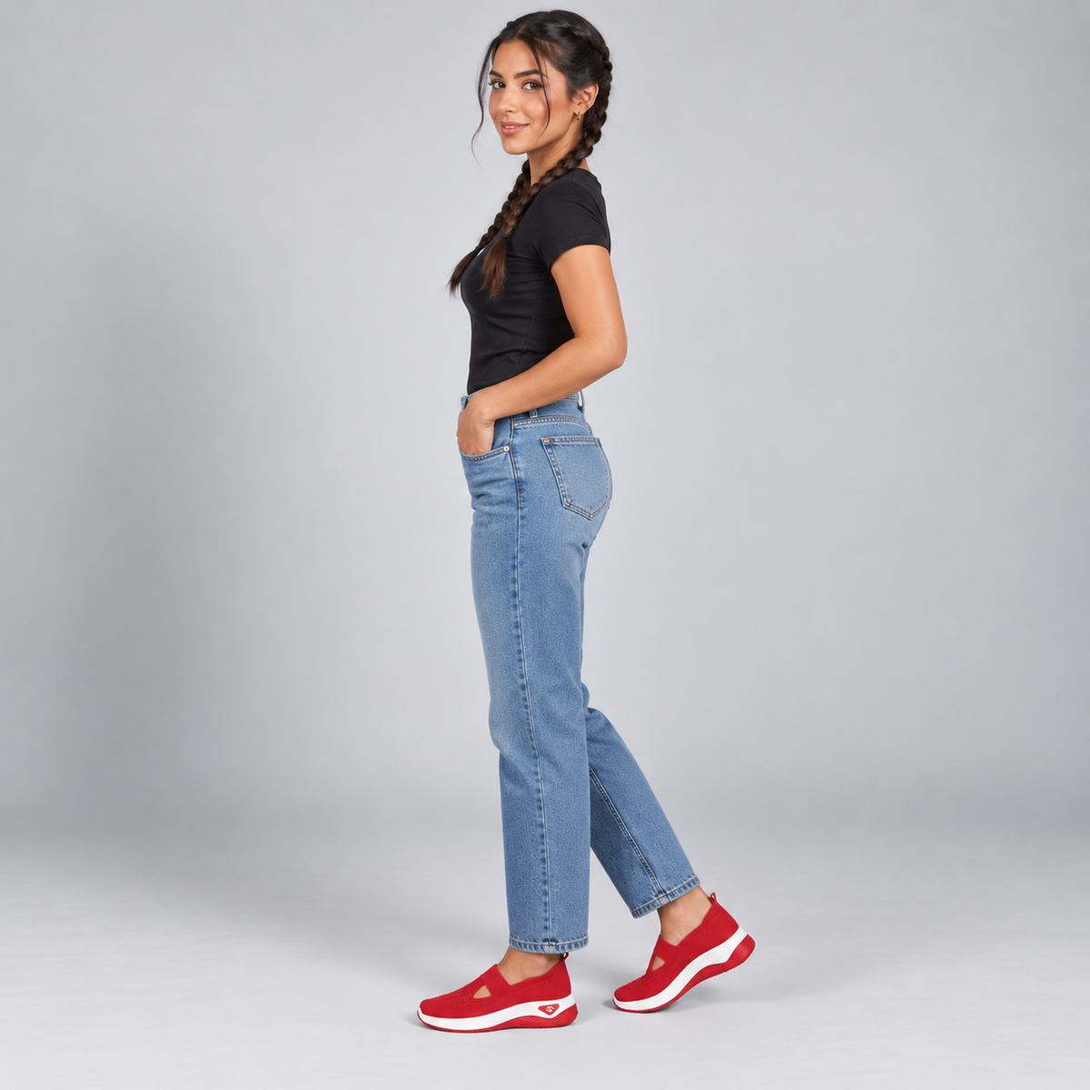 Zapatillas con Cuña Interior y Malla Transpirable | Diseño Sin Cordones y Plantilla Acolchada | Suela Antideslizante para Mujer