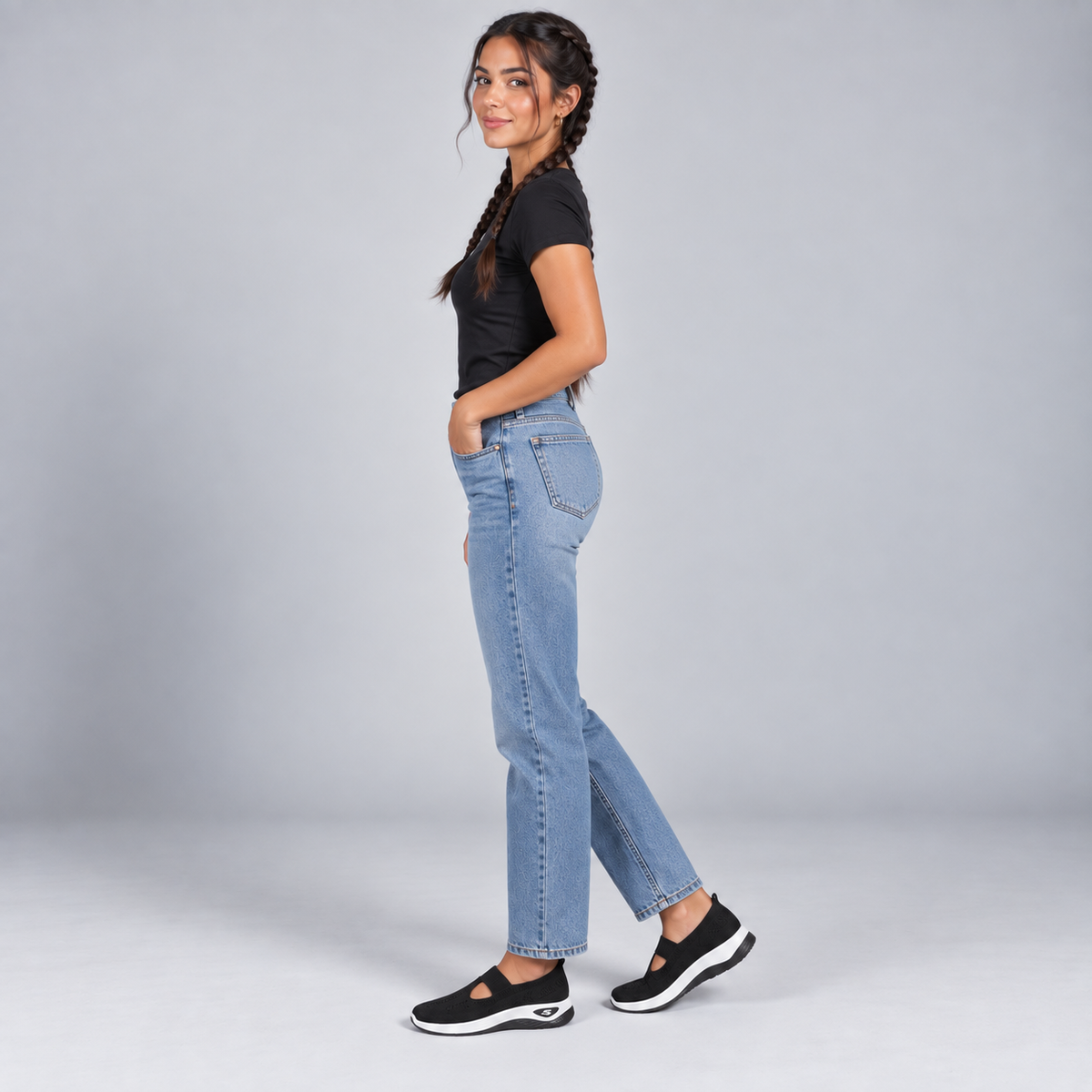 Zapatillas con Cuña Interior y Malla Transpirable | Diseño Sin Cordones y Plantilla Acolchada | Suela Antideslizante para Mujer