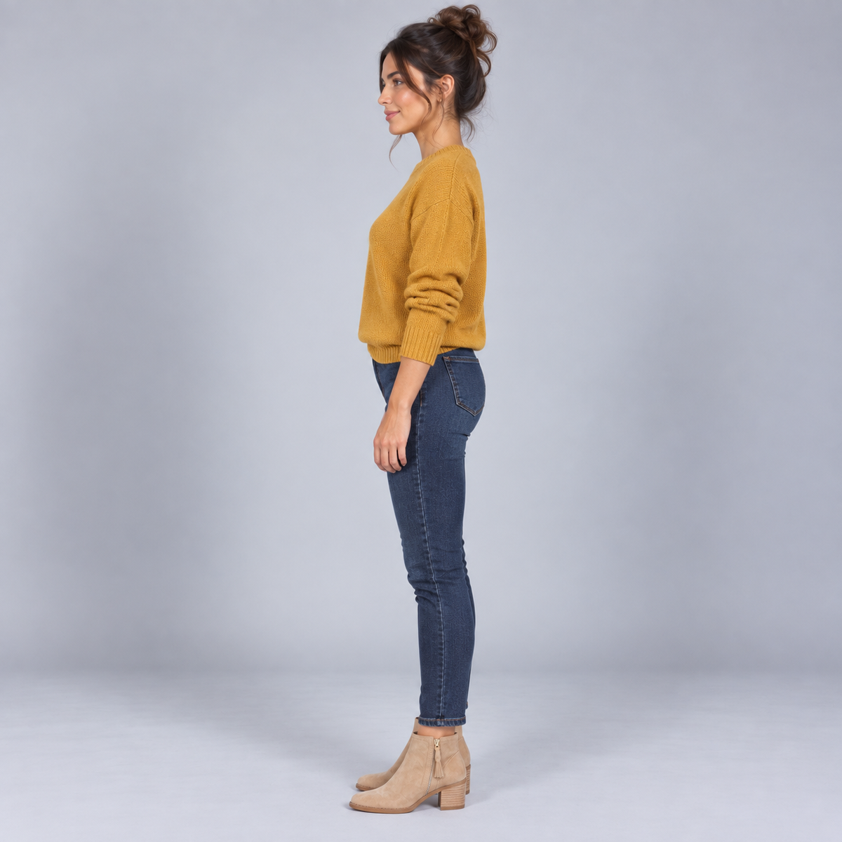 Botines de Piel para Mujer con Cremallera Lateral | Punta Redondeada y Tacón Bloque | Diseño Versátil para Looks Urbanos
