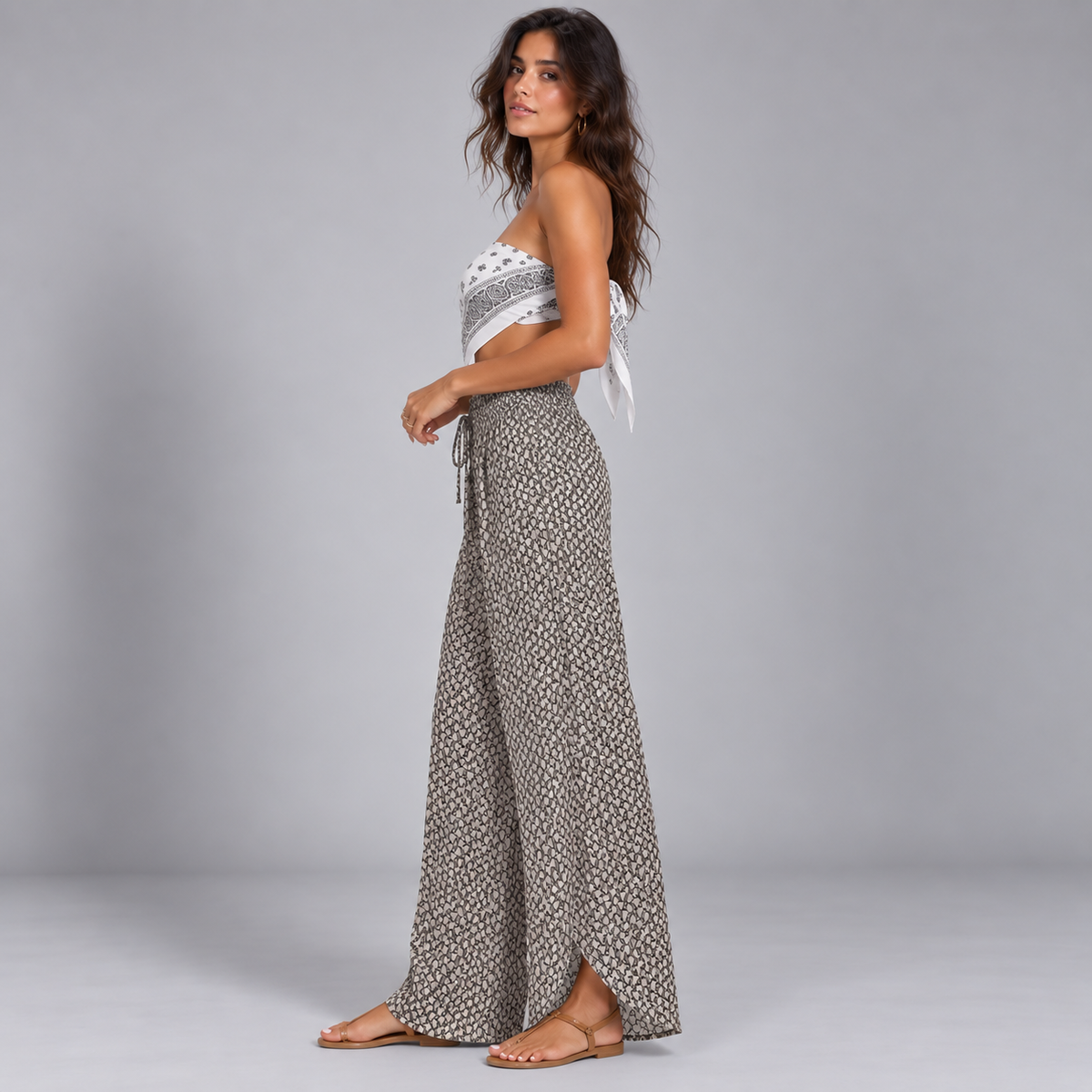 Pantalón de Pierna Ancha para Mujer | Corte Fluido y Silueta Moderna | Estilo Versátil para Oficina y Uso Diario
