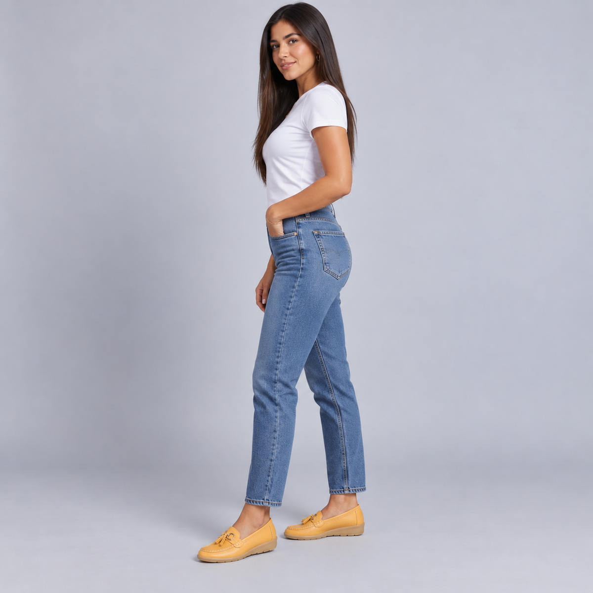 Mocasines ortopédicos de cuero para mujer | Sin cordones, plantilla acolchada | Soporte ergonómico, tacón bajo | Zapatos de oficina | Zapatos para uso diario