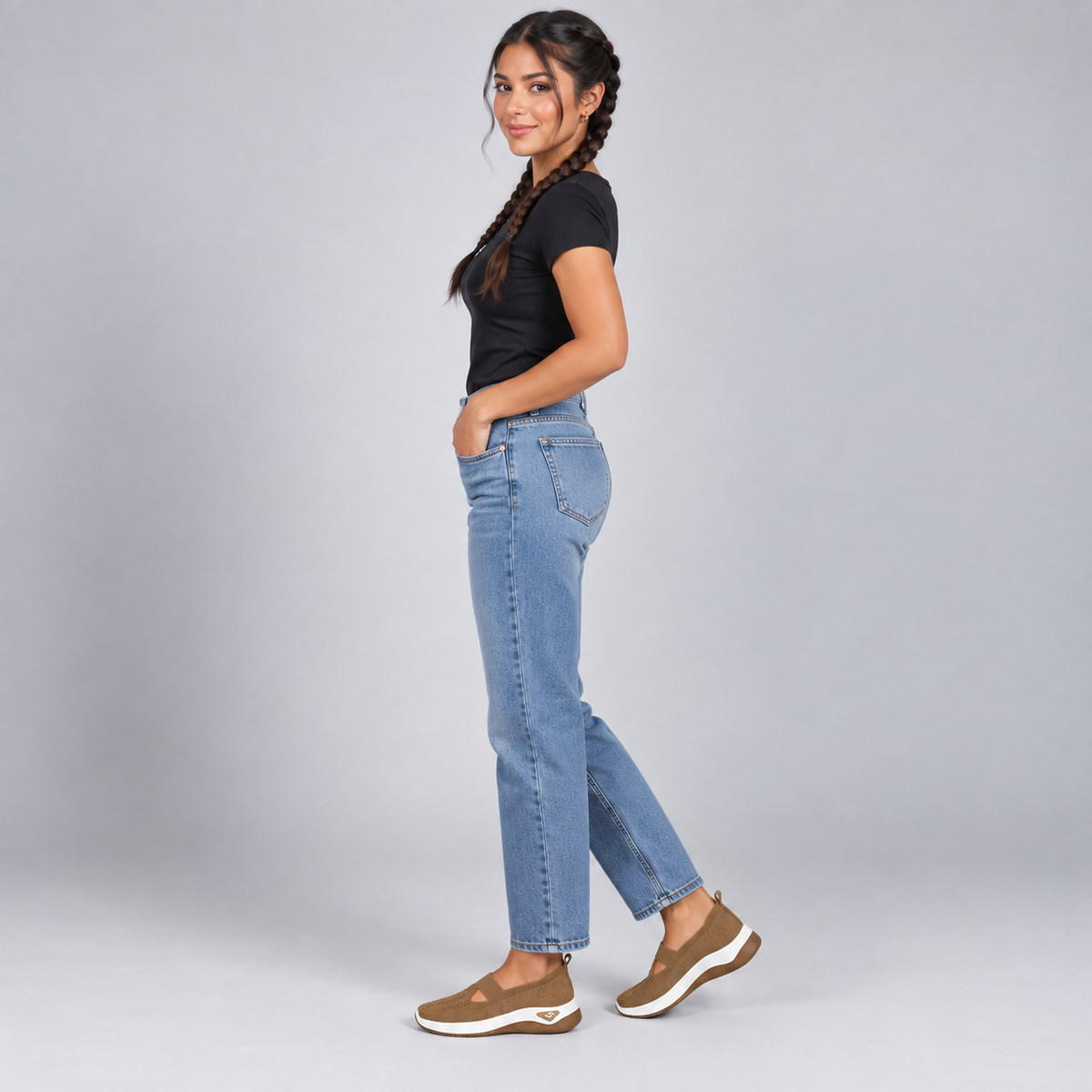 Zapatillas con Cuña Interior y Malla Transpirable | Diseño Sin Cordones y Plantilla Acolchada | Suela Antideslizante para Mujer