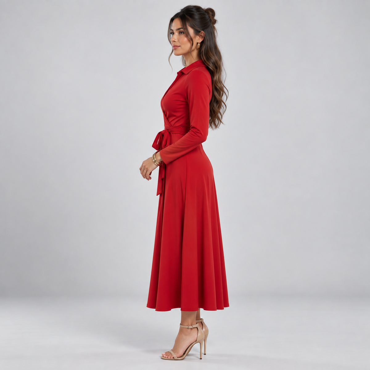 Vestido Camisero de Mujer con Cuello Clásico | Corte Fluido y Relajado | Diseño Minimalista para Otoño y Uso Diario