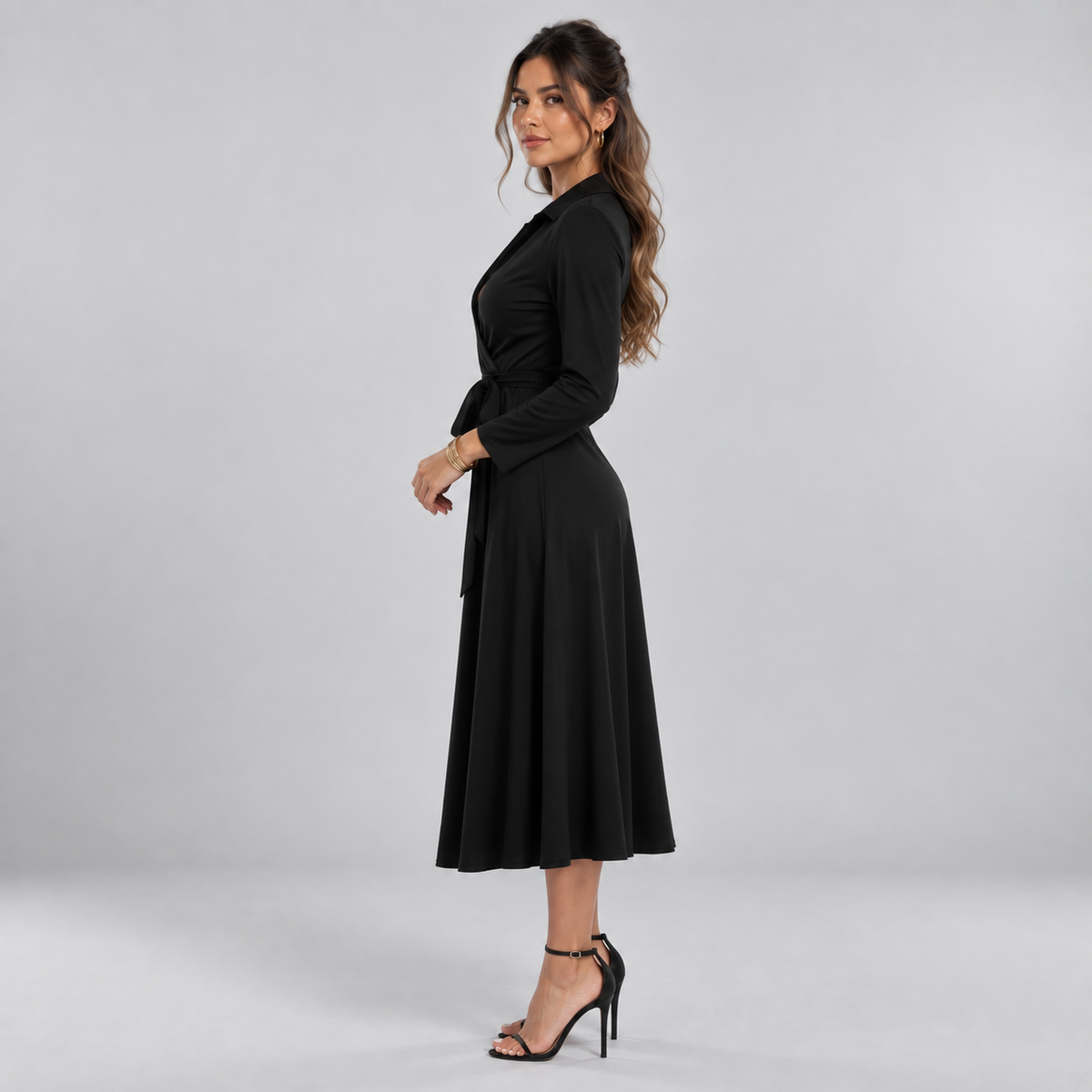 Vestido Camisero de Mujer con Cuello Clásico | Corte Fluido y Relajado | Diseño Minimalista para Otoño y Uso Diario