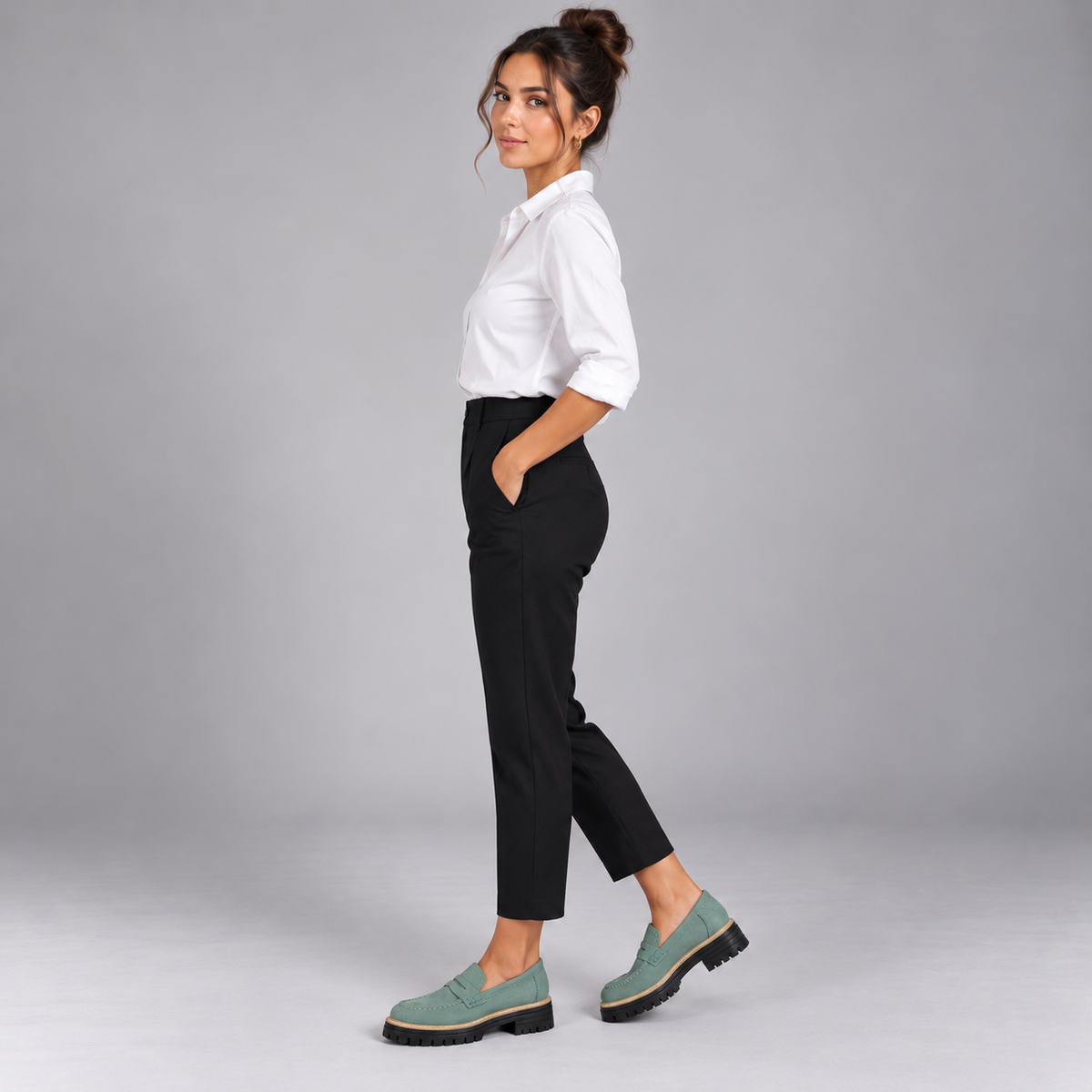 Mocasines Ortopédicos para Mujer con Soporte Ergonómico del Arco | Diseño Sin Cordones | Plantilla Acolchada, Punta Redonda, Ajuste Ancho | Oficina y Uso Diario