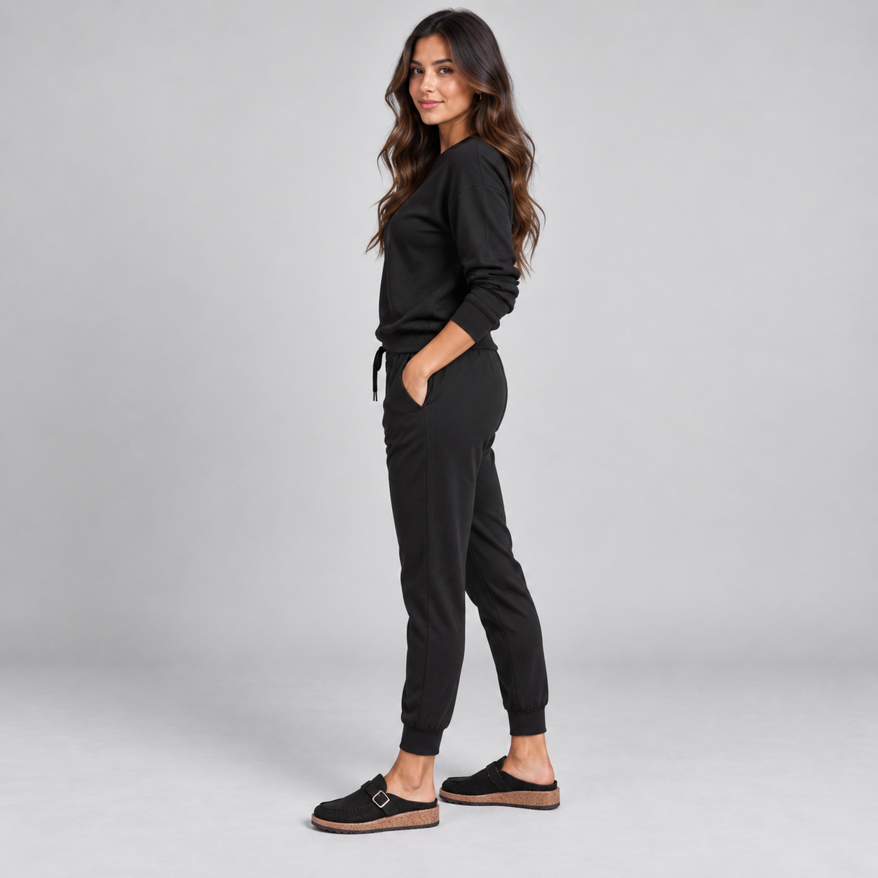 Sandalias de ante para mujer con plantilla acolchada