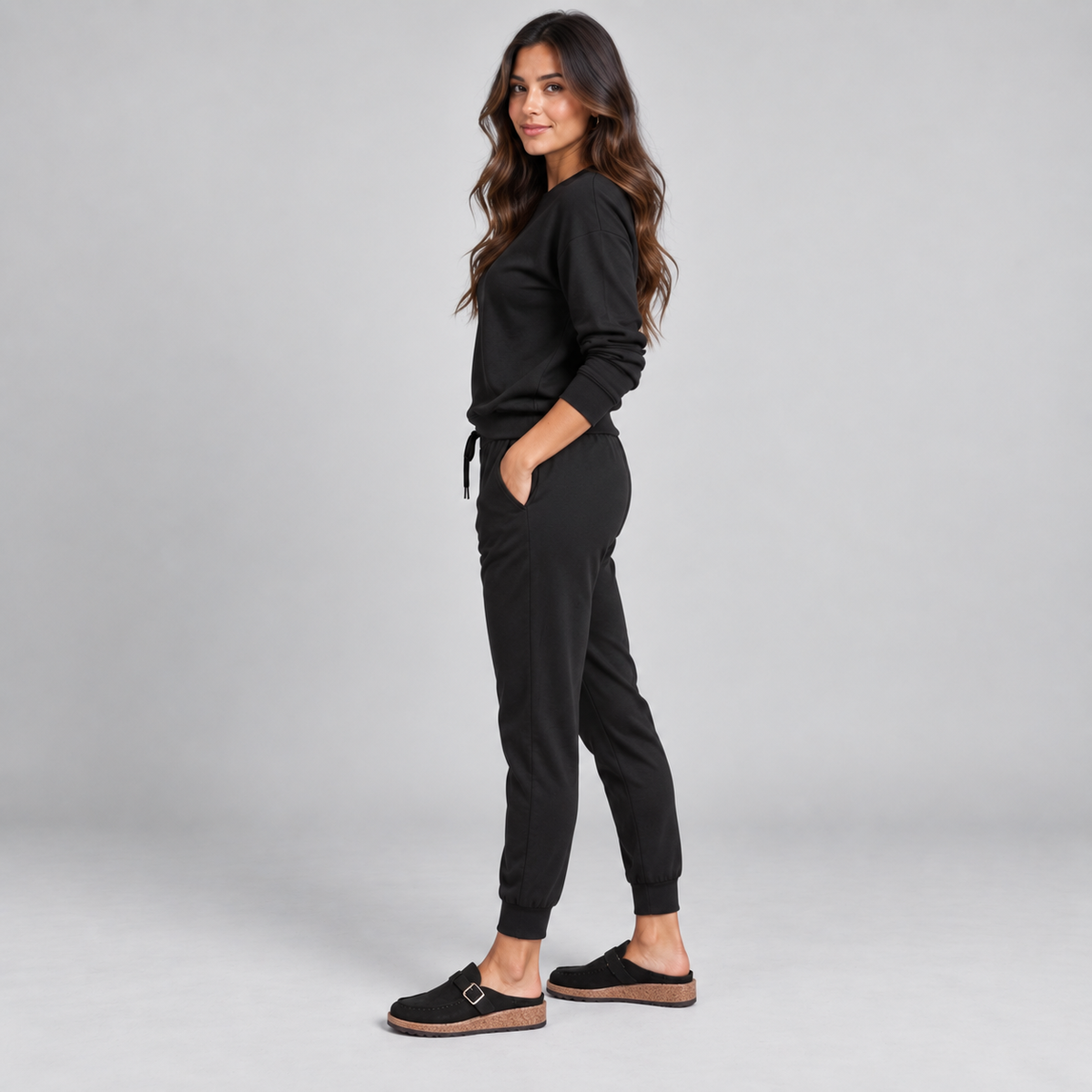 Sandalias de ante para mujer con plantilla acolchada