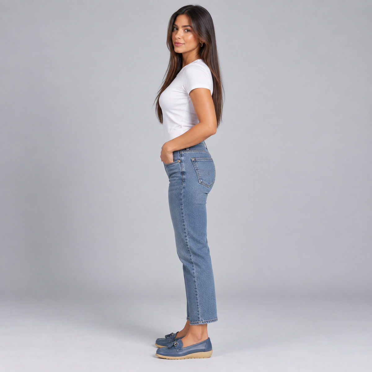 Mocasines ortopédicos de cuero para mujer | Sin cordones, plantilla acolchada | Soporte ergonómico, tacón bajo | Zapatos de oficina | Zapatos para uso diario