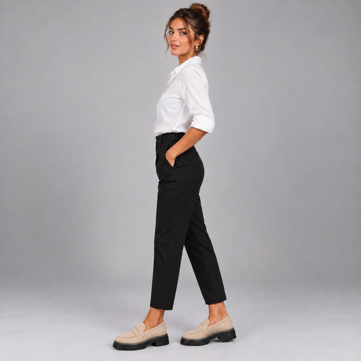 Mocasines Ortopédicos para Mujer con Soporte Ergonómico del Arco | Diseño Sin Cordones | Plantilla Acolchada, Punta Redonda, Ajuste Ancho | Oficina y Uso Diario