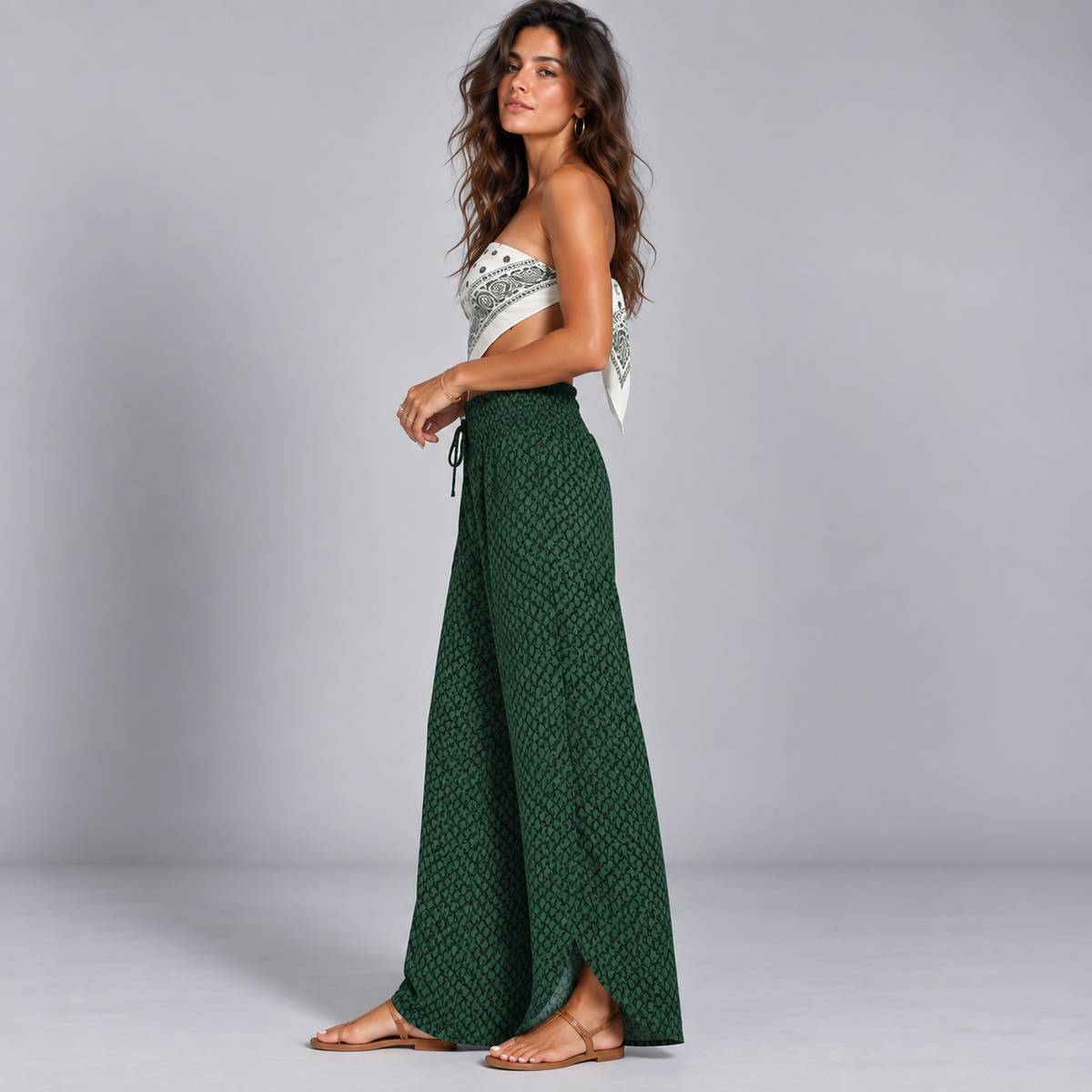 Pantalón de Pierna Ancha para Mujer | Corte Fluido y Silueta Moderna | Estilo Versátil para Oficina y Uso Diario