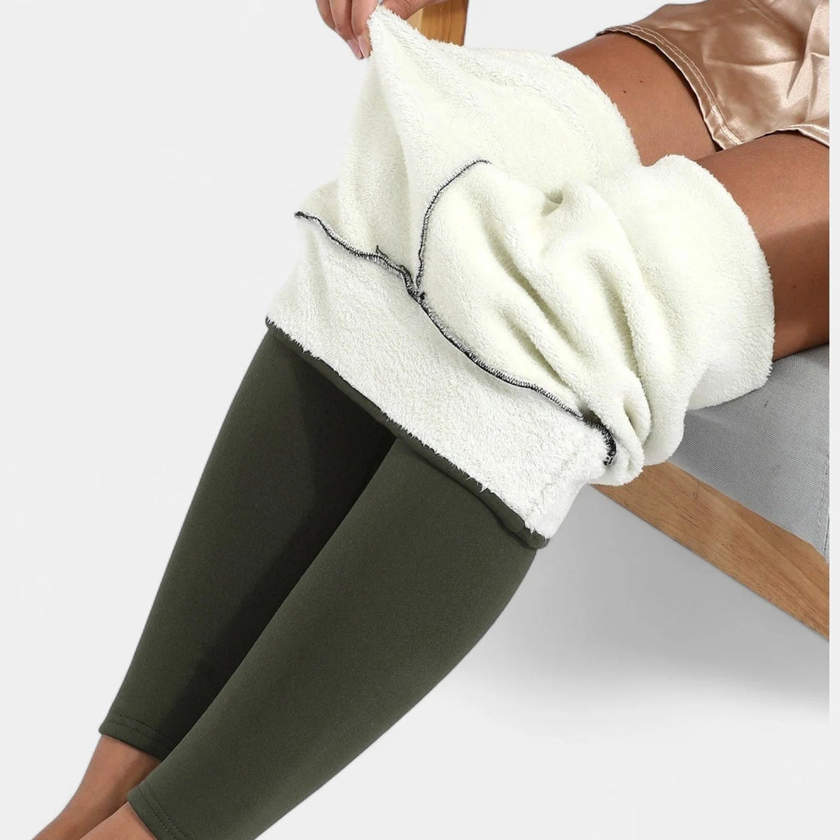 Leggings para mujer con forro completo de sherpa