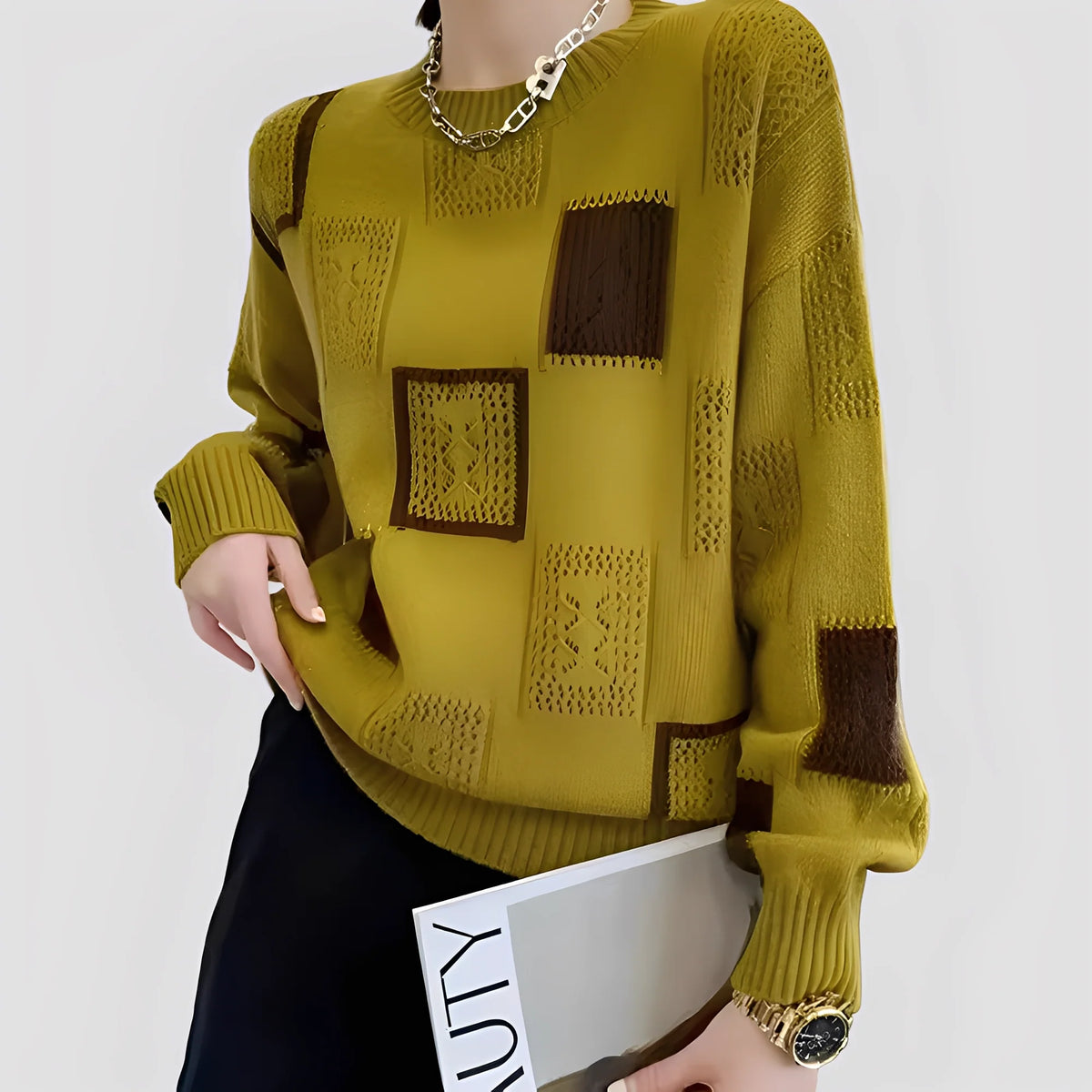 Jersey de punto para mujer con silueta clara
