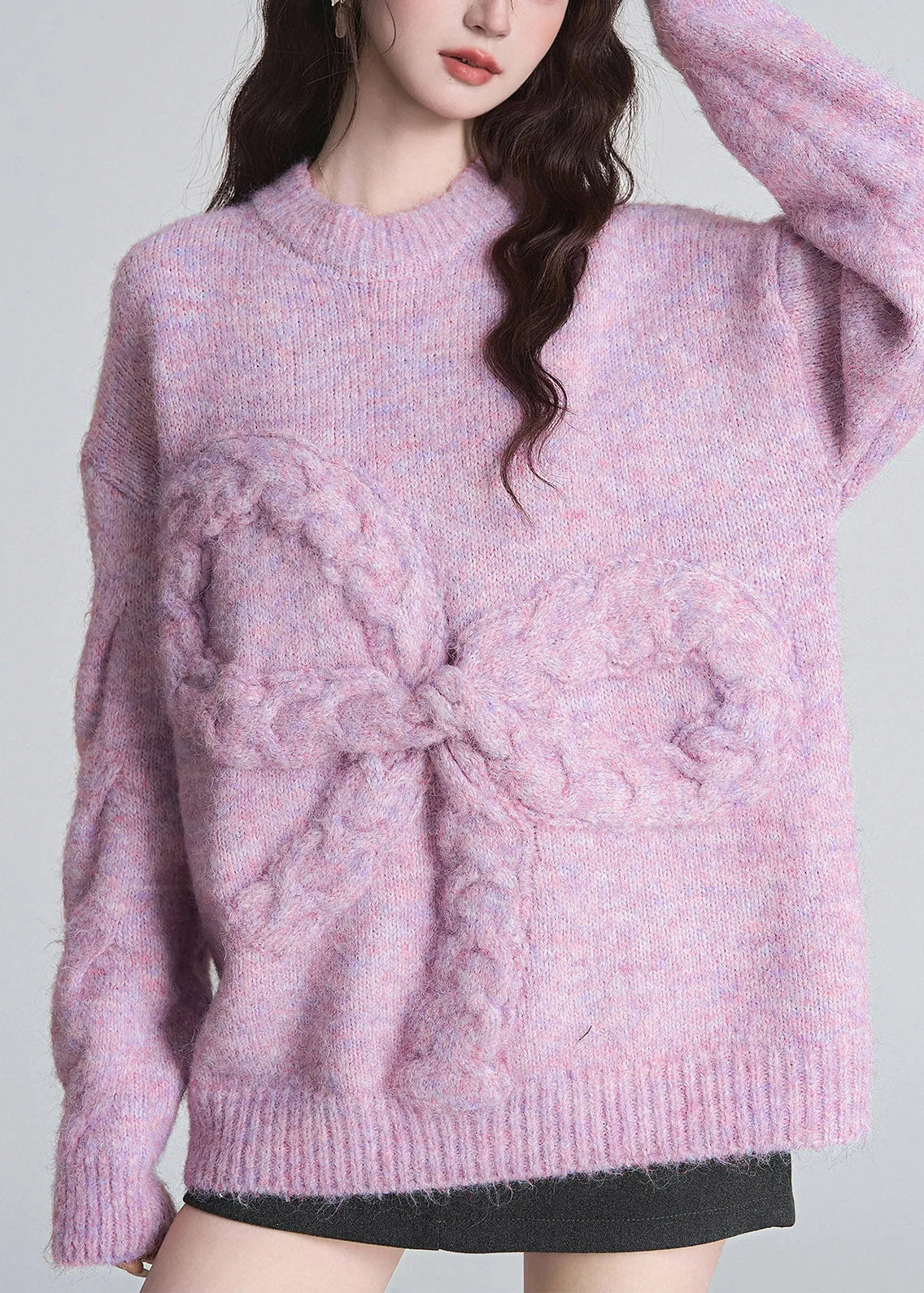 Jersey de algodón para mujer con detalle de lazo