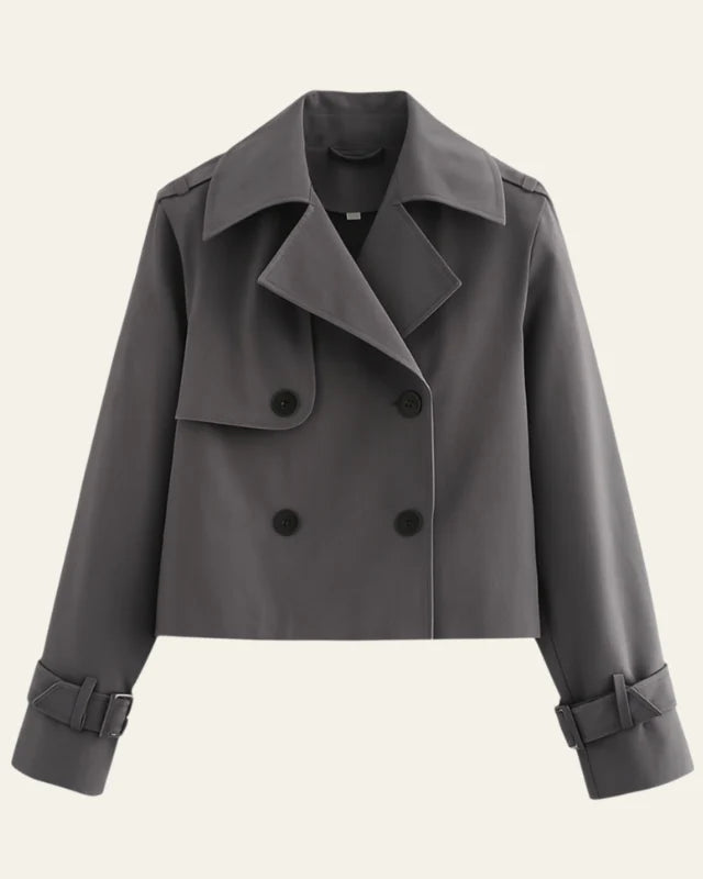 Gabardina para mujer con hebillas ajustables en las mangas