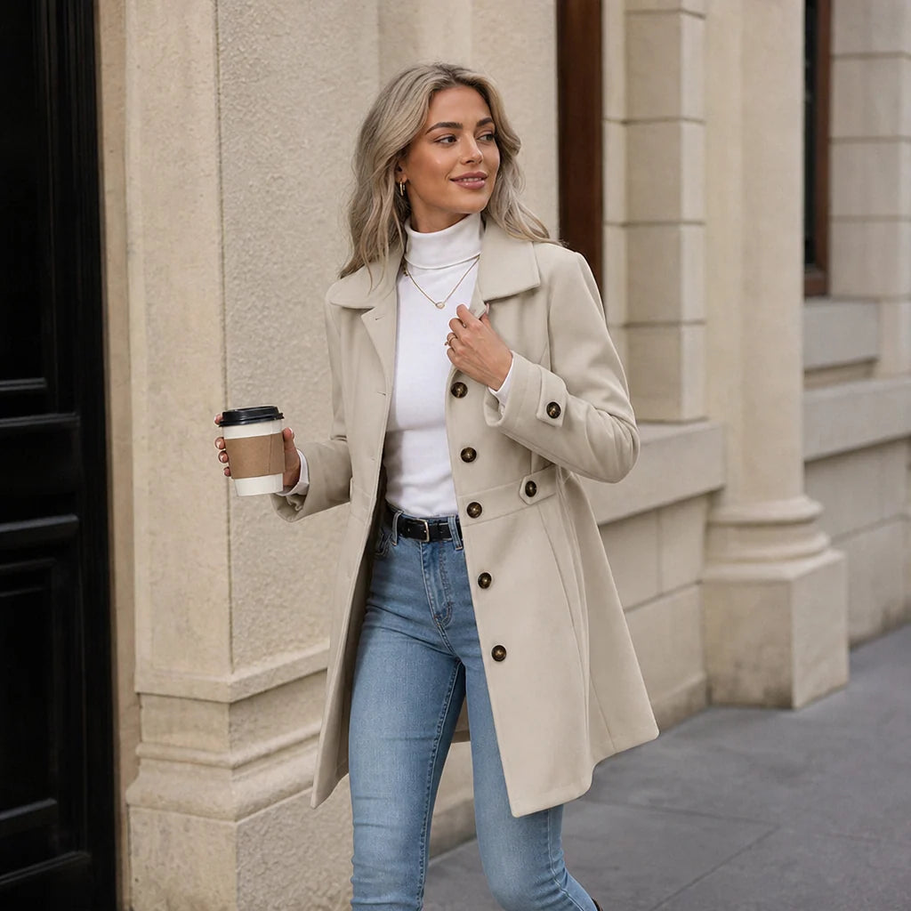 Gabardina de mujer con cinturón ajustable