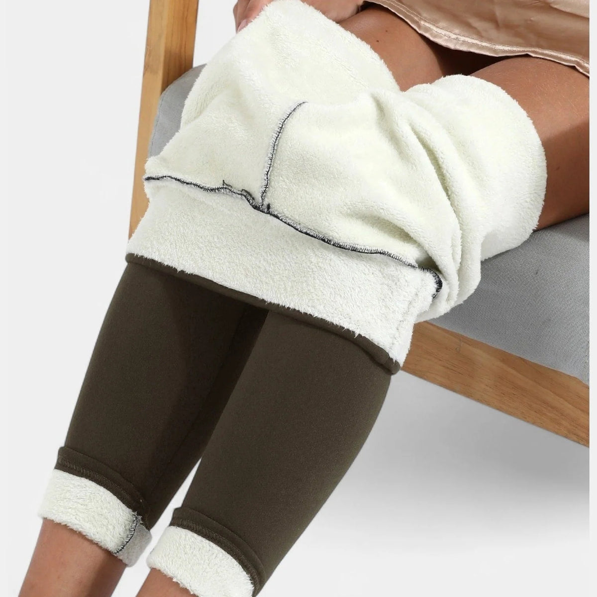 Leggings para mujer con forro completo de sherpa