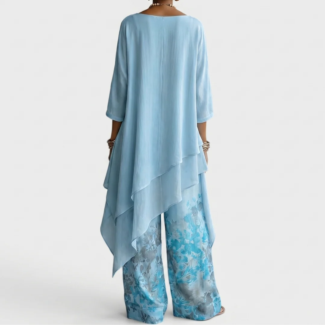Conjunto de dos piezas para mujer con bolsillos ocultos