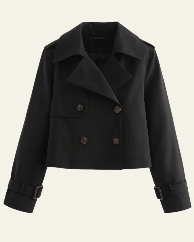 Gabardina para mujer con hebillas ajustables en las mangas