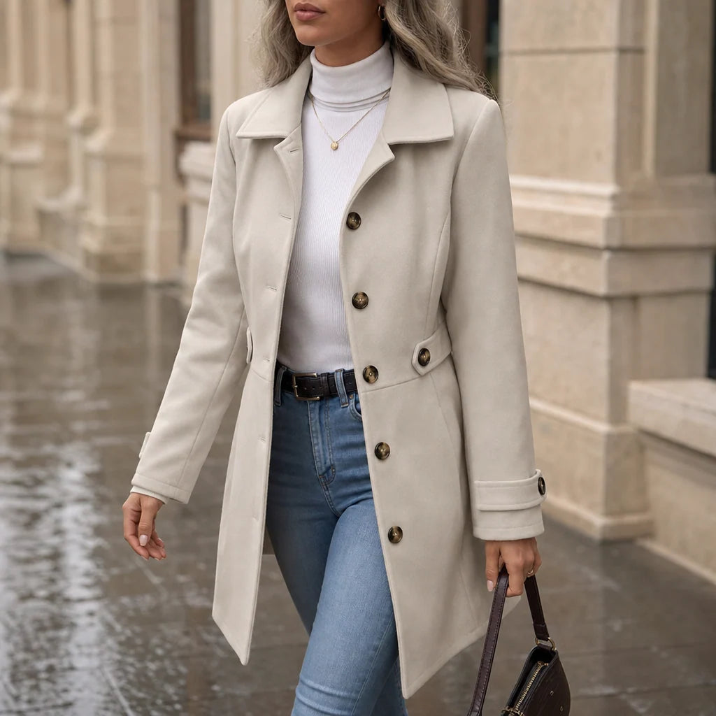 Gabardina de mujer con cinturón ajustable