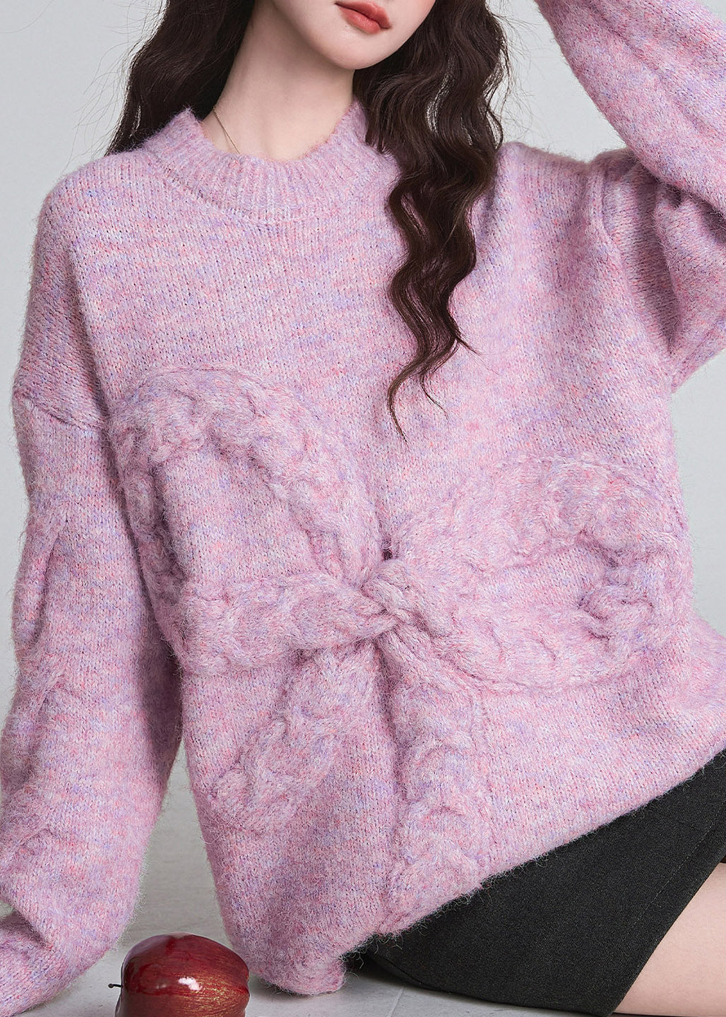 Jersey de algodón para mujer con detalle de lazo
