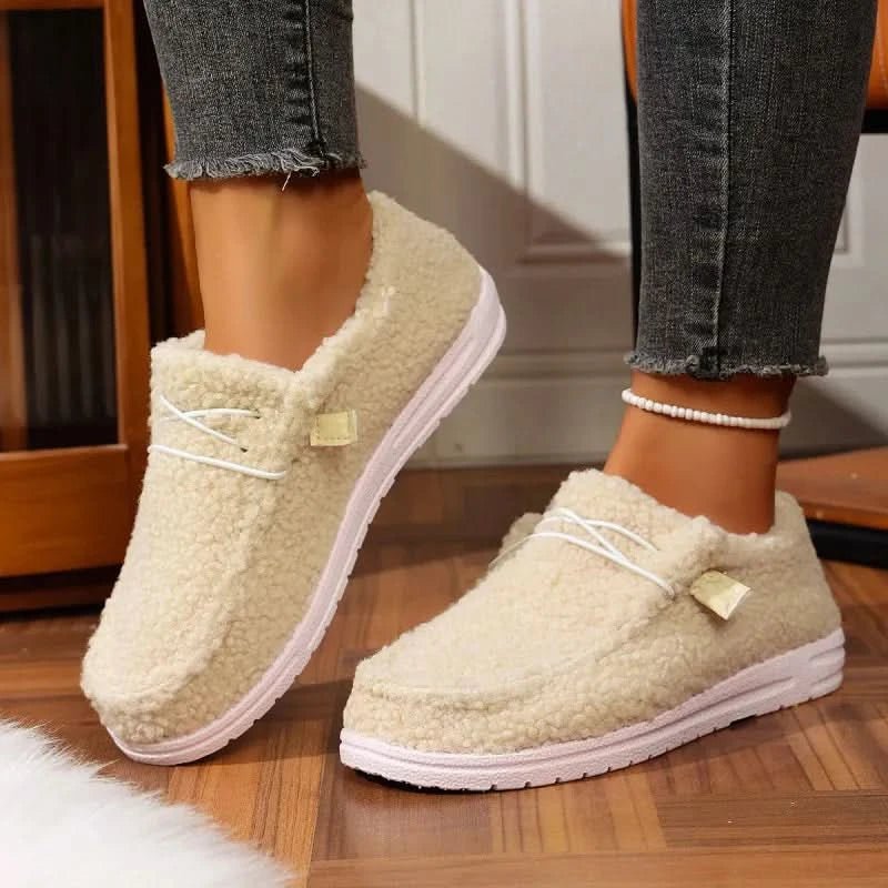 Zapatillas de casa para mujer con forro de felpa y suela antideslizante