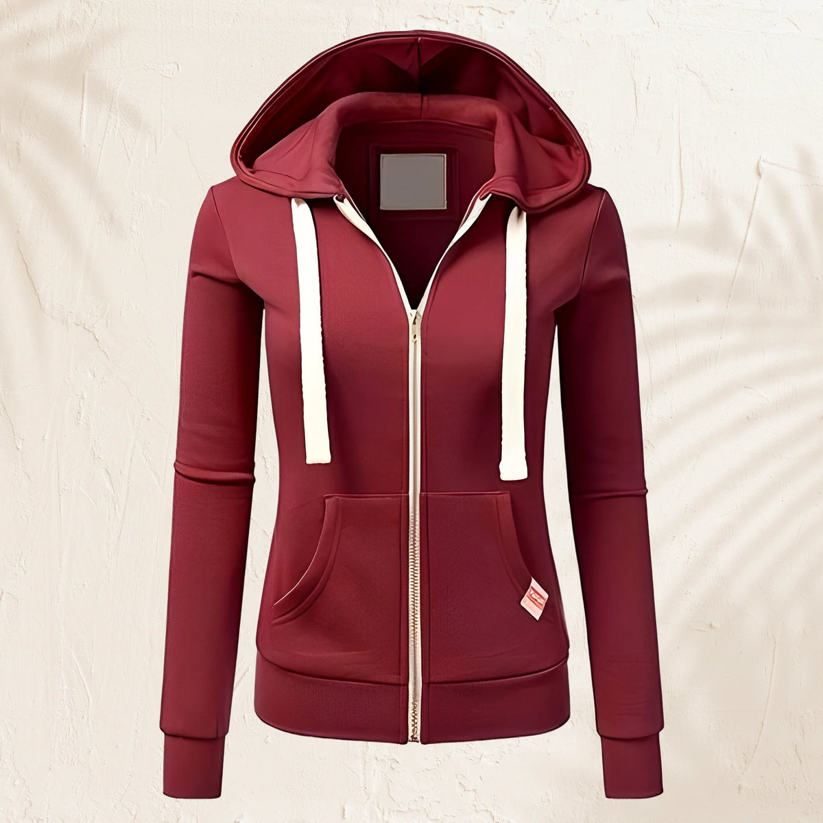 Sudadera con capucha y cremallera para mujer