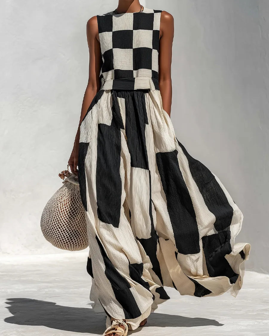 Vestido largo maxi para mujer con mangas anchas corte amplio