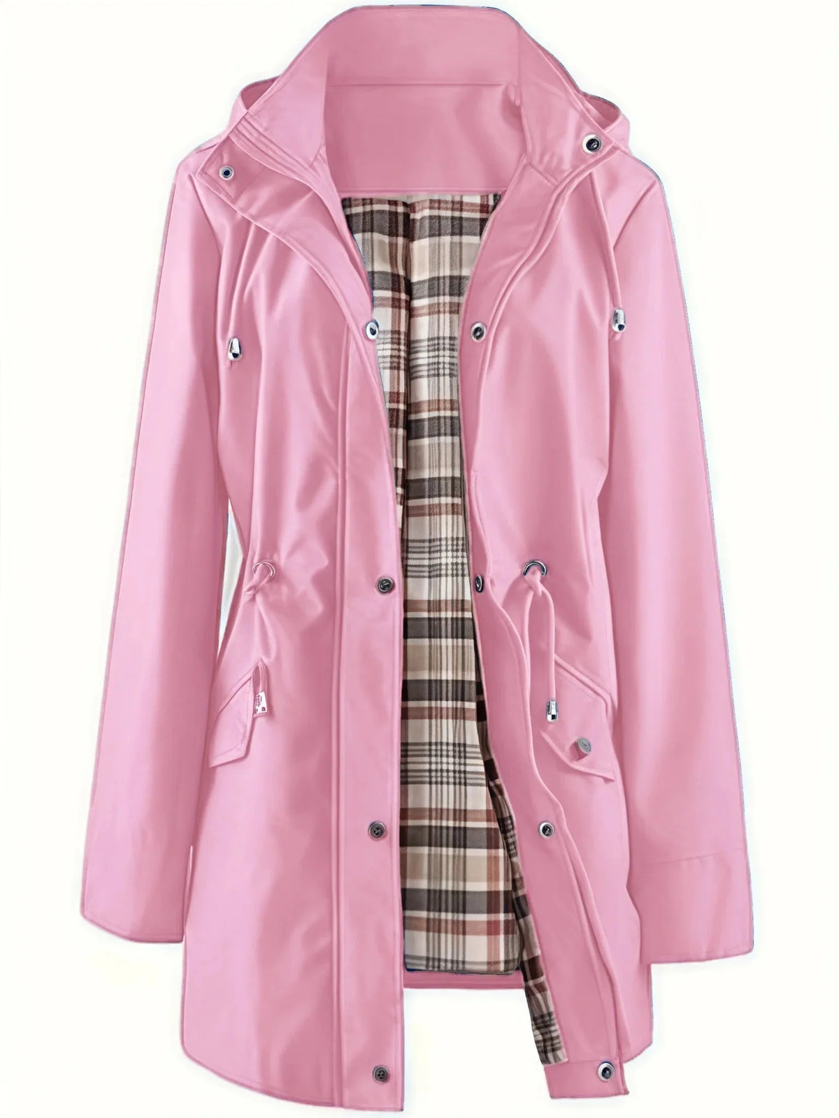 Abrigo Largo Impermeable para Mujer con Cintura Ajustable