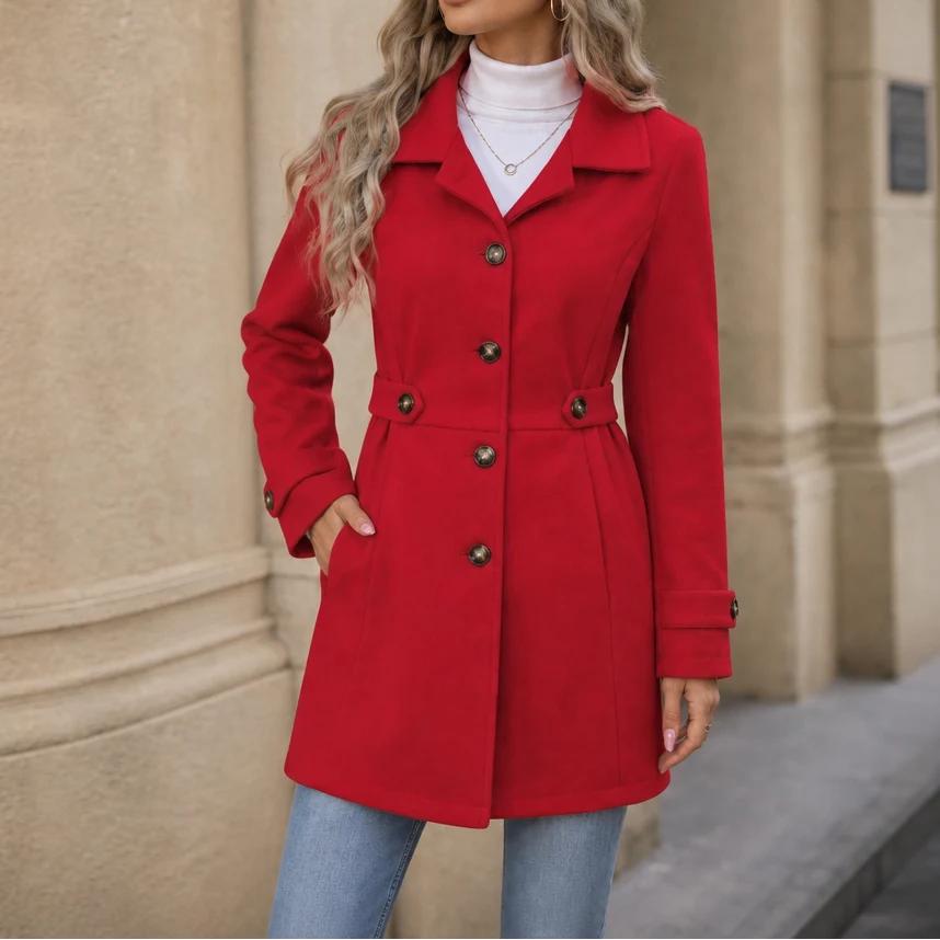 Gabardina de mujer con cinturón ajustable