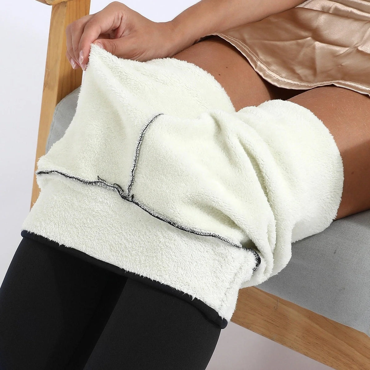 Leggings para mujer con forro completo de sherpa