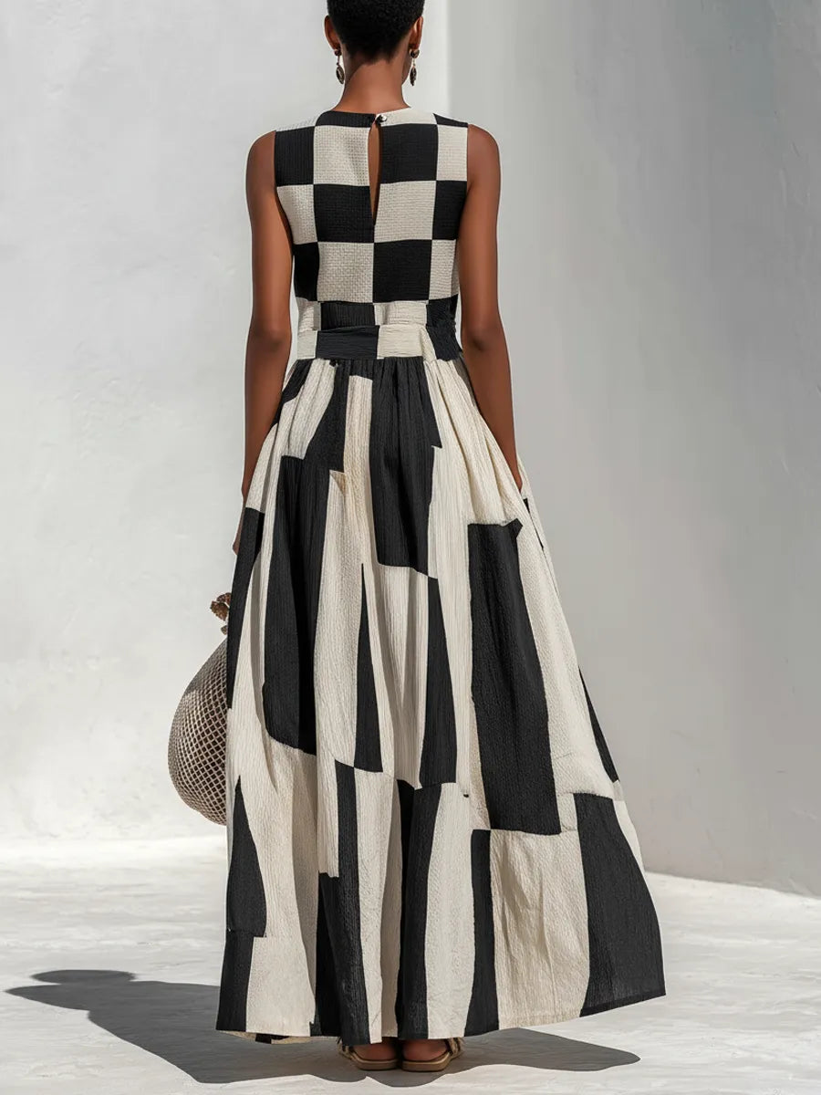 Vestido largo maxi para mujer con mangas anchas corte amplio