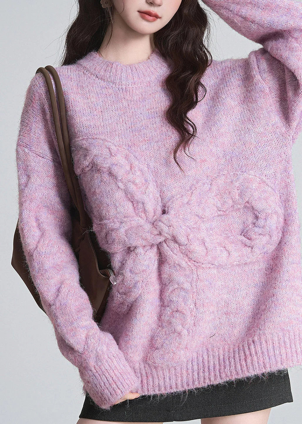 Jersey de algodón para mujer con detalle de lazo