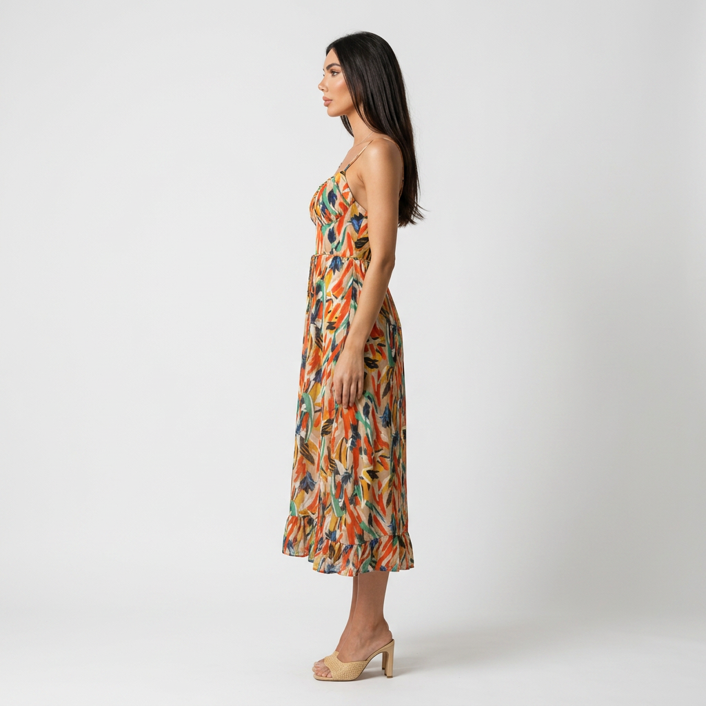 Jenny | Vestido de verano midi alegre y elegante